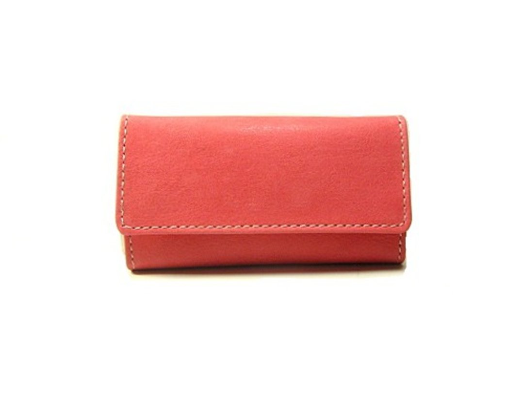 Key case in Italian cowhide Arizona - 钥匙链/钥匙包 - 真皮 粉红色