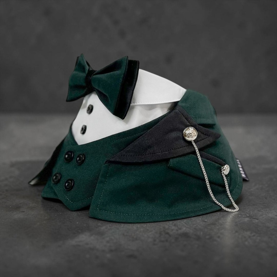 Kingsway (1-Deep Jungle Green) | Pet Neckwear - 衣/帽 - 棉 绿色