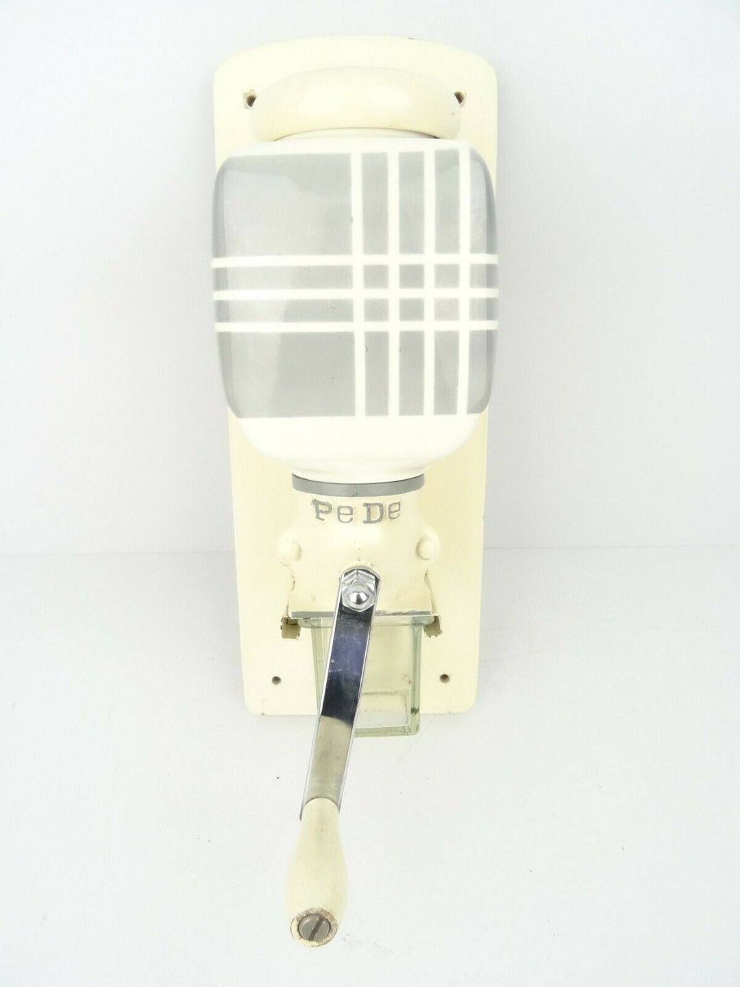Vintage Antique Coffee Grinder Delft Dutch Grey Wall Mill PeDe Kitchen - 咖啡壶/周边 - 其他材质 灰色