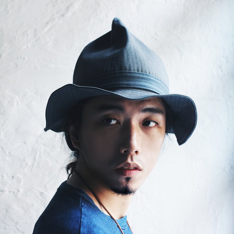 OMAKE/ Omabow-Bio Hat / Blue - 帽子 - 棉．麻 