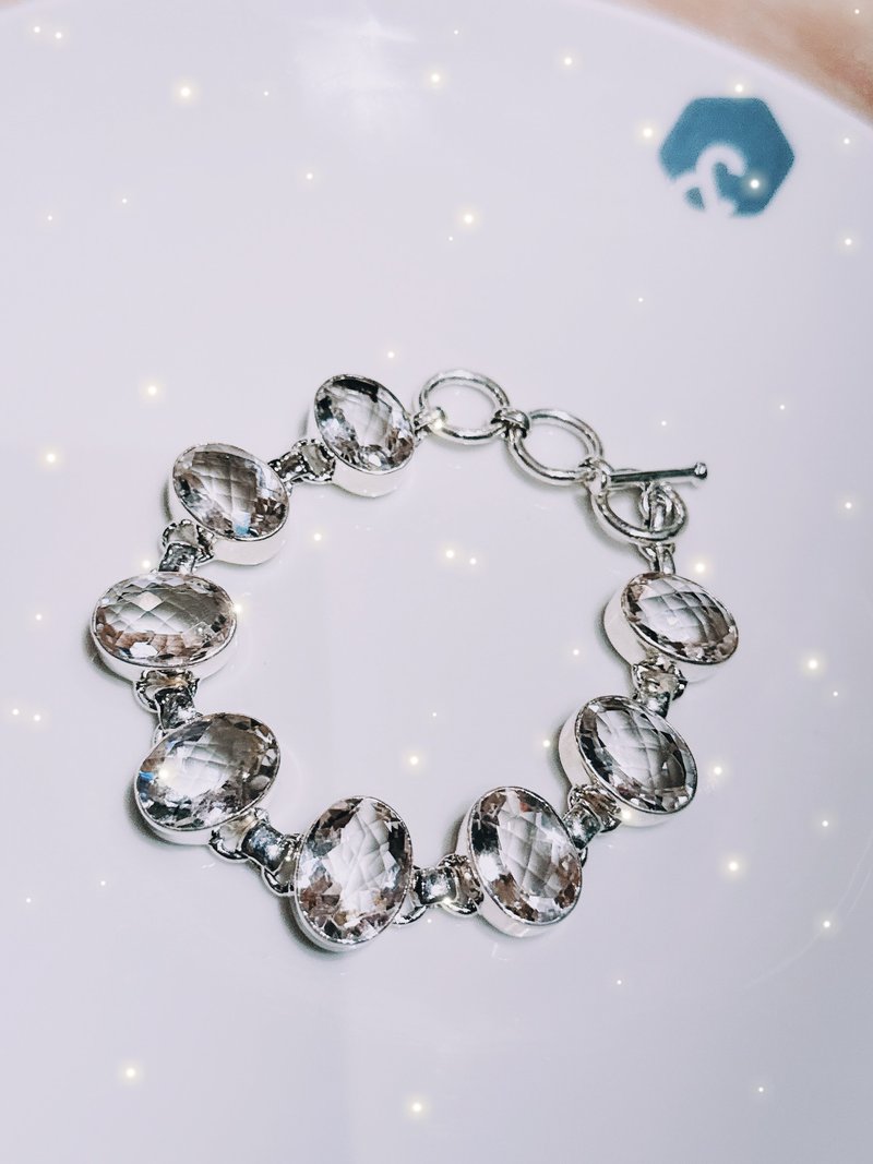 梦幻白水晶精𤫊款 - 手链/手环 - 纯银 透明