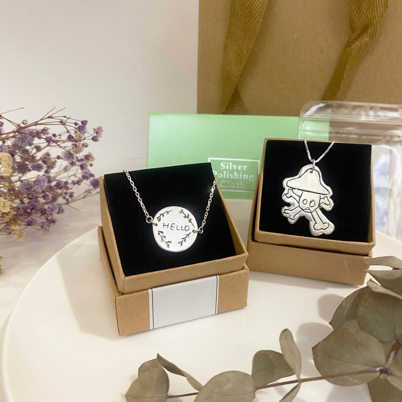 台中 1人成团 纯银项链 银黏土手作 亲子/情侣 毕业季 文化币 - 金工/饰品 - 纯银 