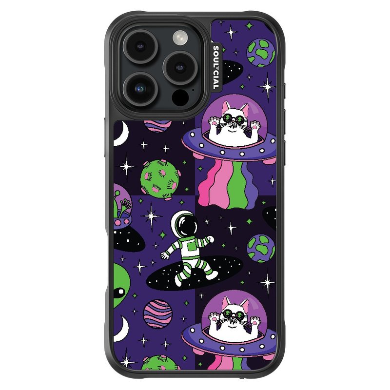 Trippy Space Cosmic Alien Cat iPhone 16 手机壳 磁吸保护壳 - 手机壳/手机套 - 其他材质 
