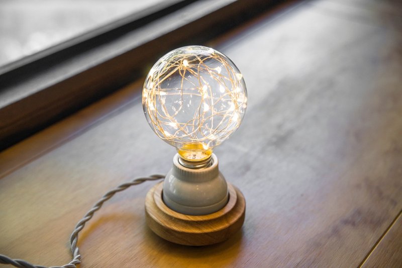 －劲空间设计－迷你幽浮造型灯座组-LED灯串灯泡款 - 灯具/灯饰 - 木头 