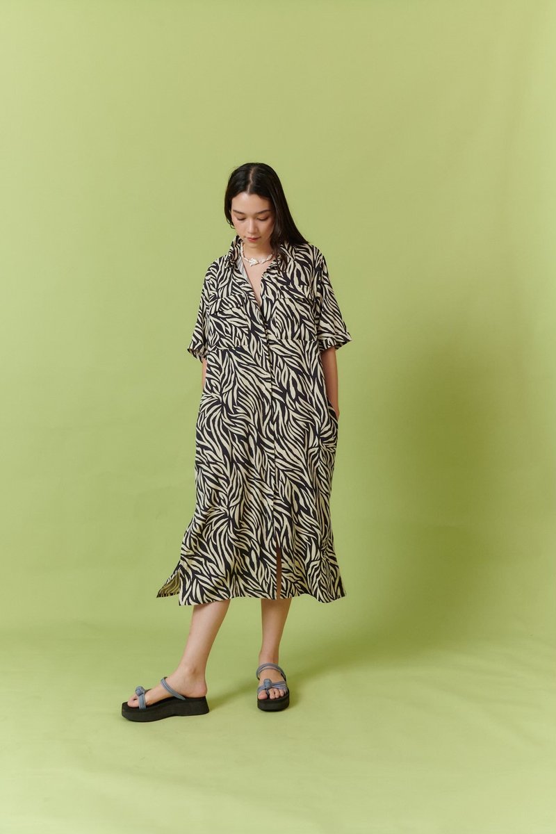 贝日 |鹦鹉连身裙 |斑马 - 洋装/连衣裙 - 其他材质 