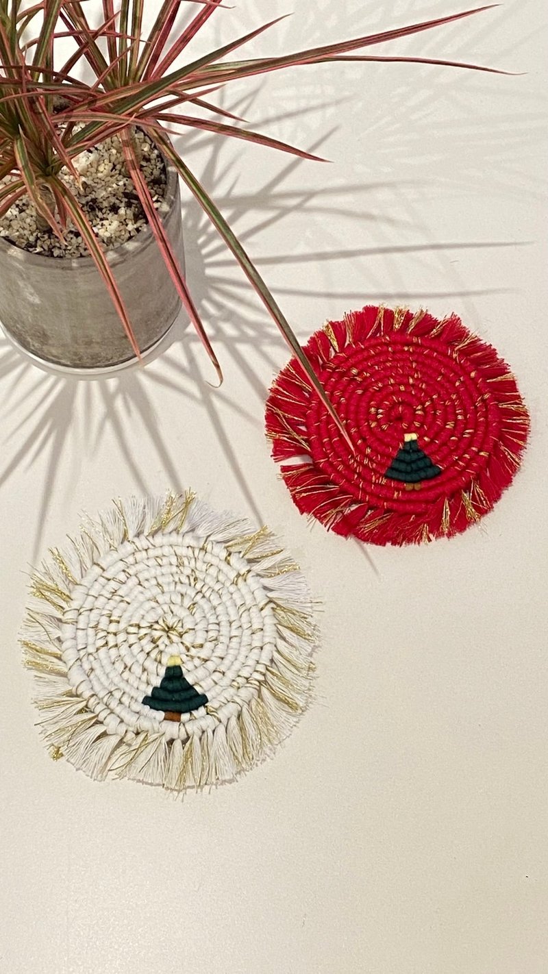 圣诞限定 -Macrame法式编织 圣诞圆垫课程 (可使用文化币) - 编织/羊毛毡/布艺 - 棉．麻 