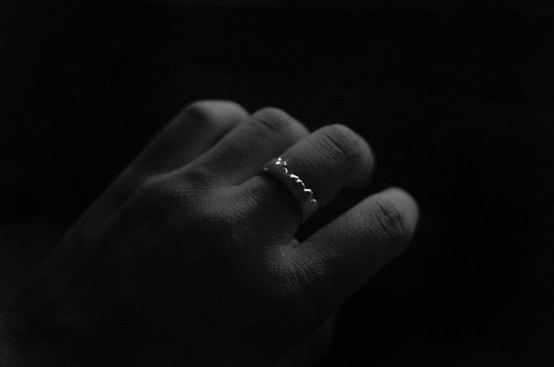 【圣诞礼物】山脉Mountain Ring / 925银 - 戒指 - 纯银 银色