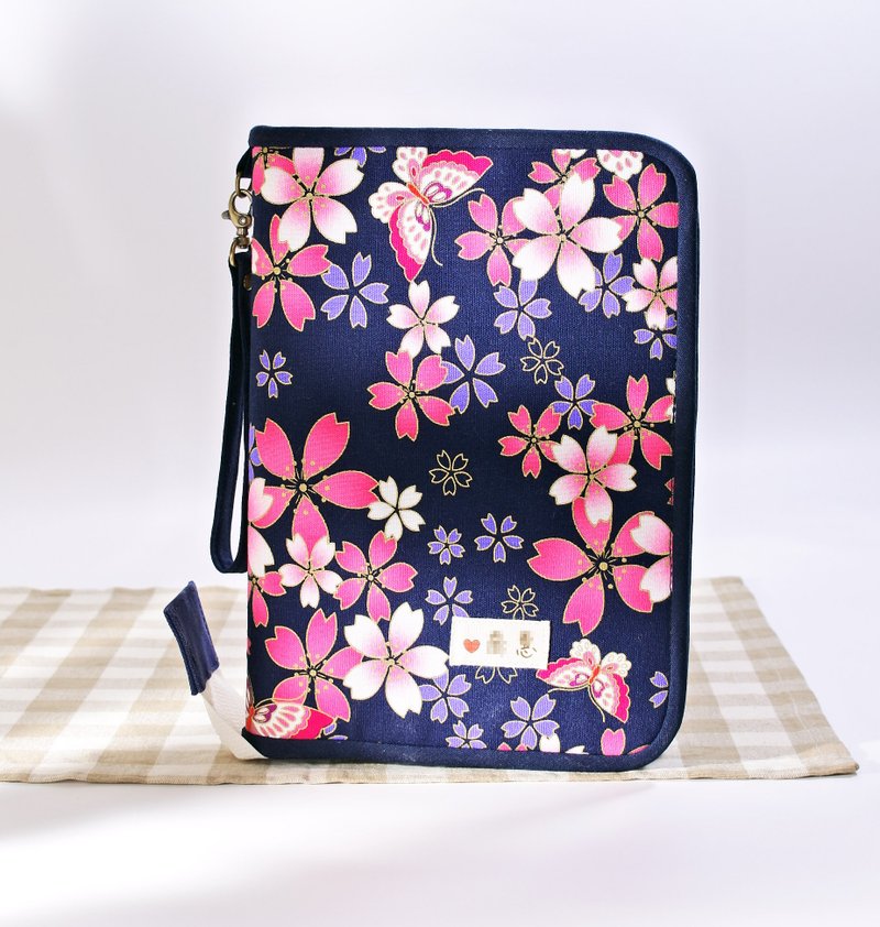 A5记事本/六孔资料夹/万用手册(蝴蝶飞舞款) - 笔记本/手帐 - 棉．麻 