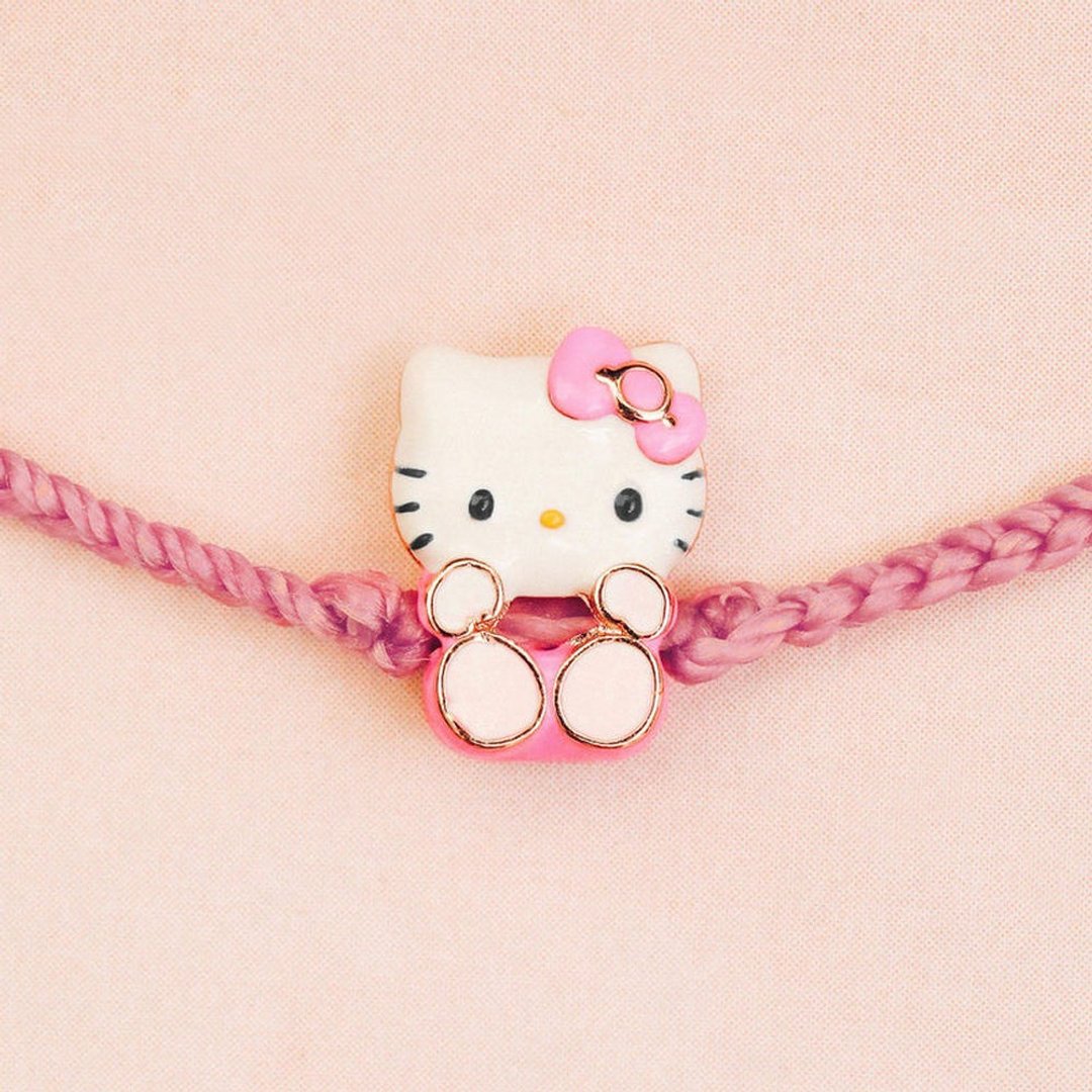 Pura Vida 美国手工慈善系列 HELLO KITTY粉色冲浪手链 - 手链/手环 - 其他材质 粉红色
