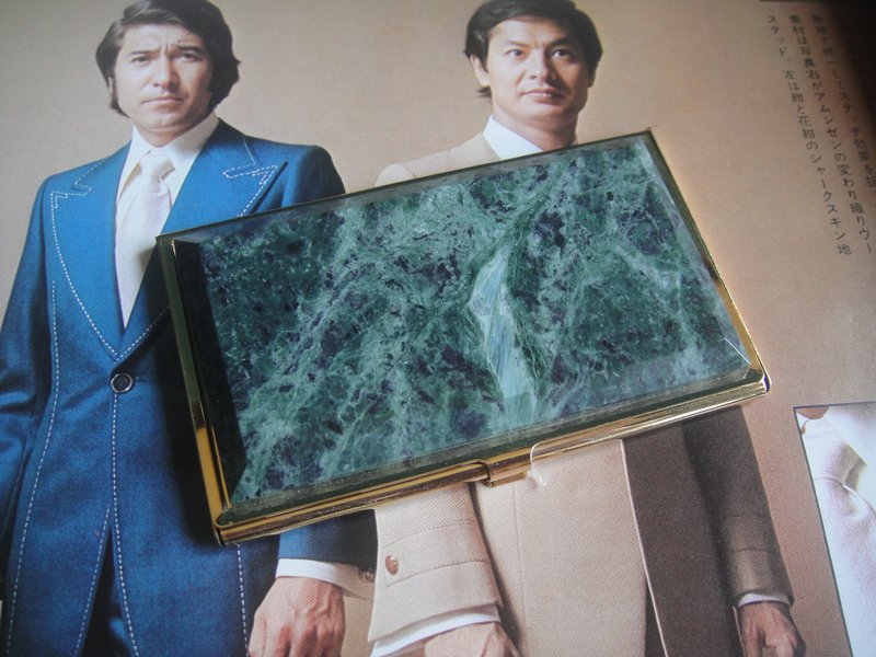 【老时光 OLD-TIME】早期二手台湾制大理石名片盒 - 名片夹/名片盒 - 其他材质 多色