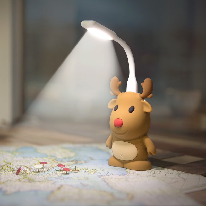 Bone / 麋鹿公仔行动电源 6700mAh (加赠 Bone设计款LED灯) - 充电宝/传输线 - 硅胶 咖啡色