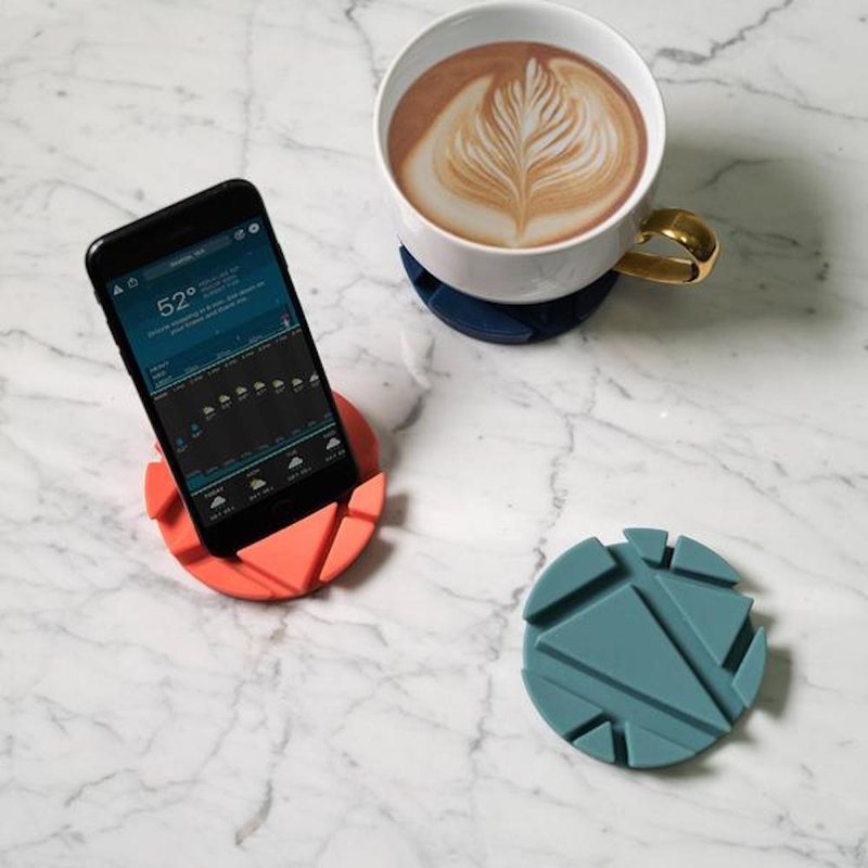 【生活好物】MUEMMA Prop Coaster 手机平板 多功能支架/杯垫 - 其他 - 硅胶 白色