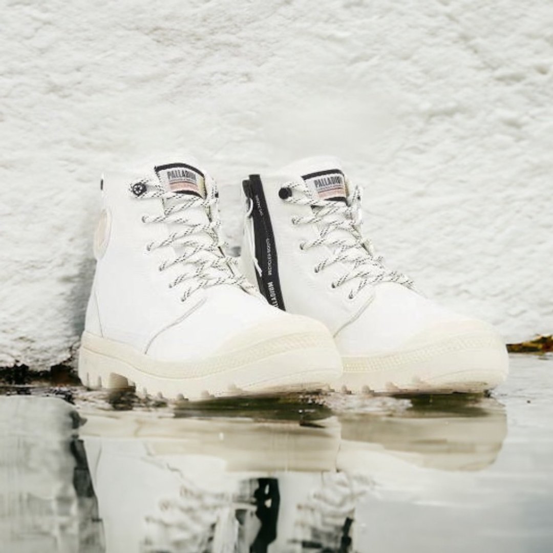 PALLADIUM PAMPA RECYCL LT+ WP+ 拉链防水靴 白 74066-116 - 雨鞋/雨靴 - 其他材质 多色