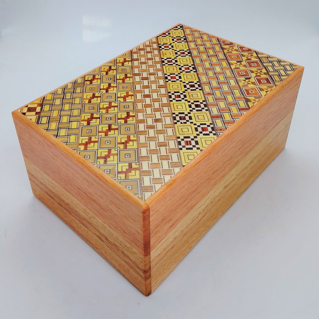 6 sun 18 steps Yosegi/Natural wood Japanese puzzle box Himitsu-bako Hakone Japan - 其他 - 木头 