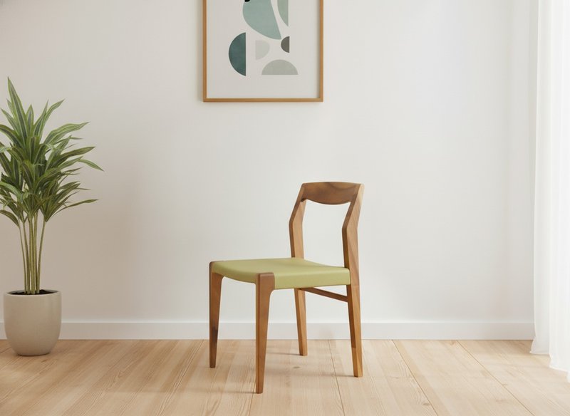 神圣细木作家具-H1实木餐椅 - 椅子/沙发 - 木头 卡其色