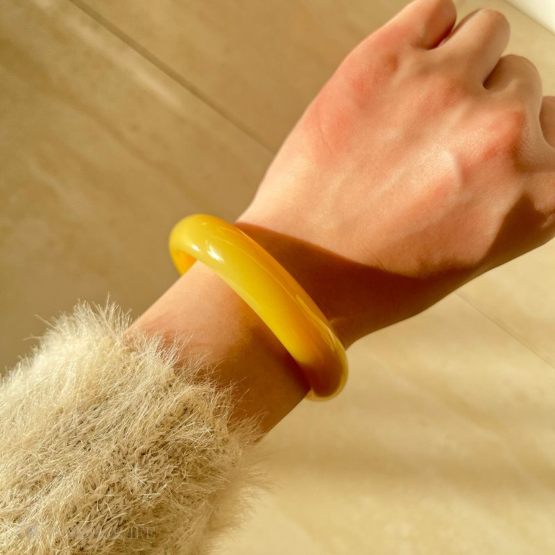 创意新潮 - 缃色 - 黄玉软玉 - 手链/手环 - 玉石 黄色