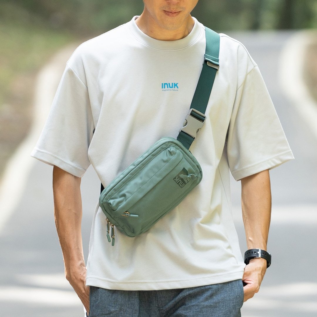 INUK 环保调色板 | FANNY PACK 石英绿 | 肩背小包 - 侧背包/斜挎包 - 环保材料 绿色