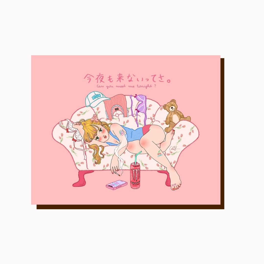 明信片 - 卡片/明信片 - 纸 粉红色