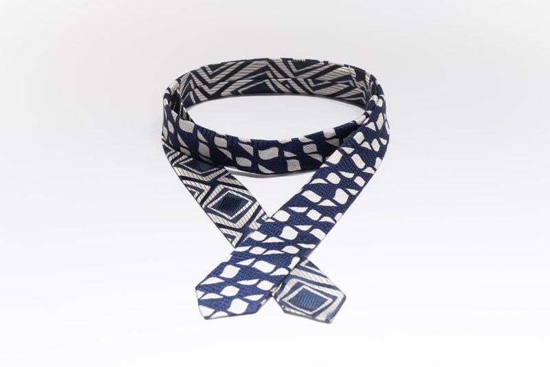 choker tie - 领带/领带夹 - 丝．绢 银色