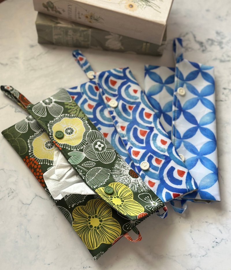 随身卫生纸套  携带式卫生纸包 随身面纸套 - 纸巾盒 - 棉．麻 多色