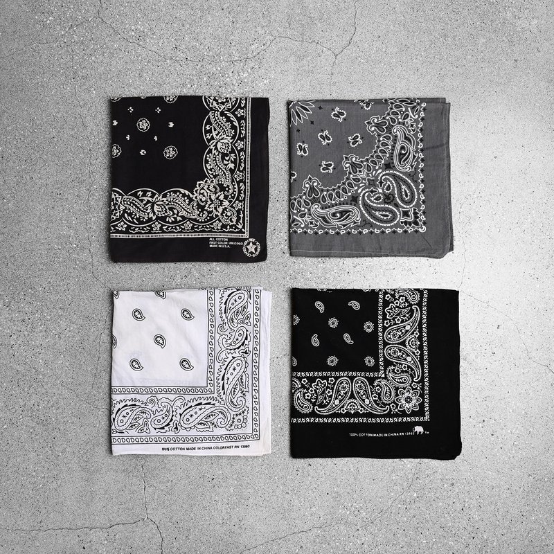 Vintage Bandana 美式方巾 / Vintage 台北古着店 - 手帕/方巾 - 棉．麻 多色