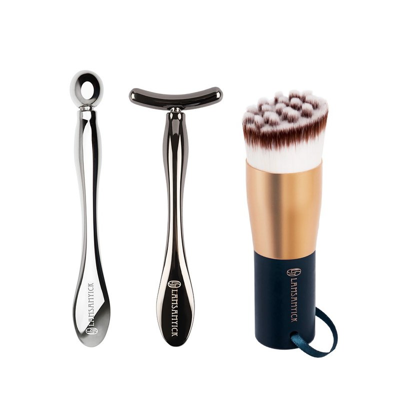 脸部清洁按摩组 洗脸刷 纾压 保养 - 脸部按摩/清洁工具 - 其他金属 