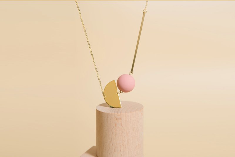 几何简约长项链 - 长链 - 其他金属 金色