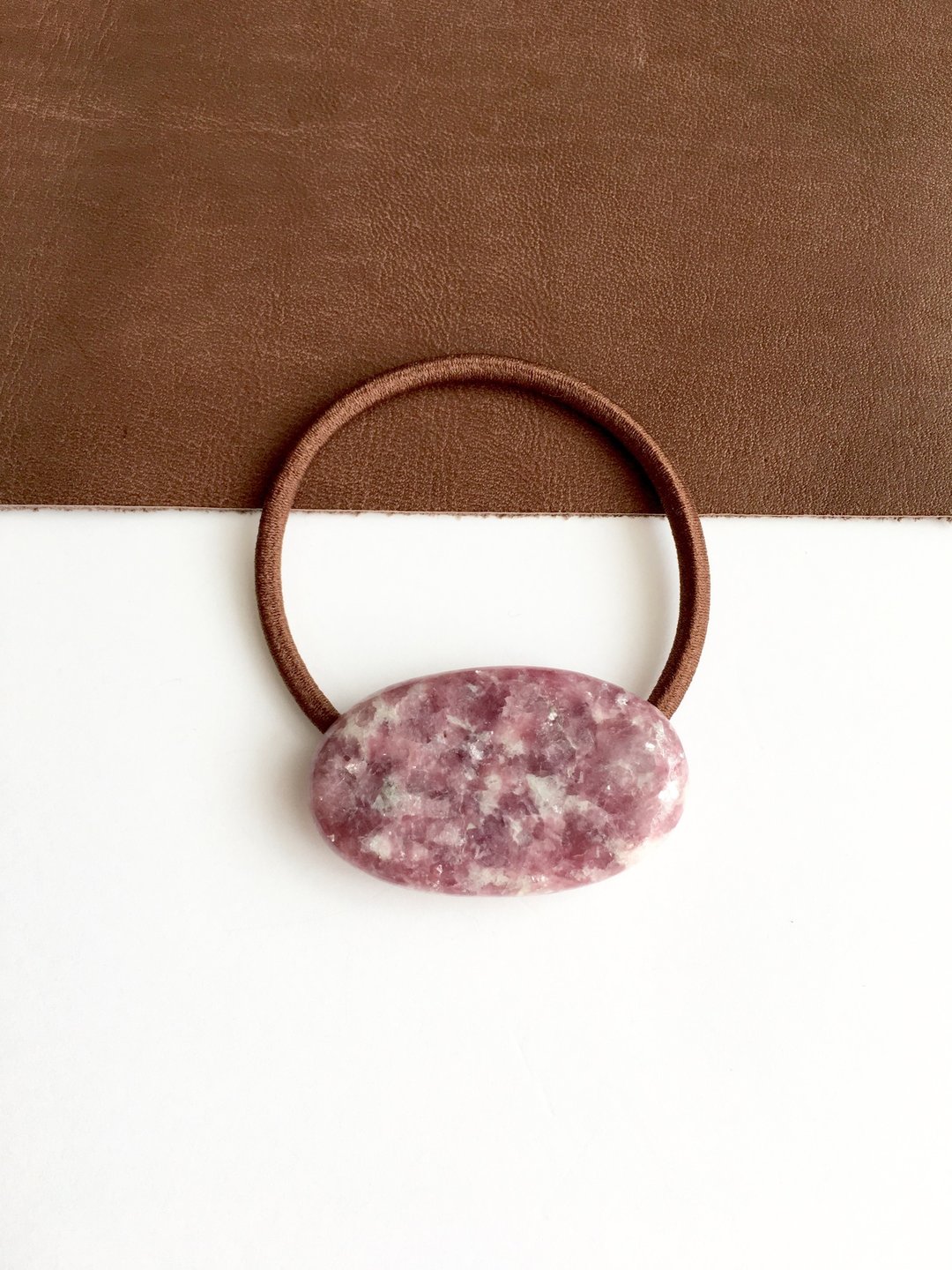 Lepidolite Hair-tie - 发饰 - 石头 粉红色
