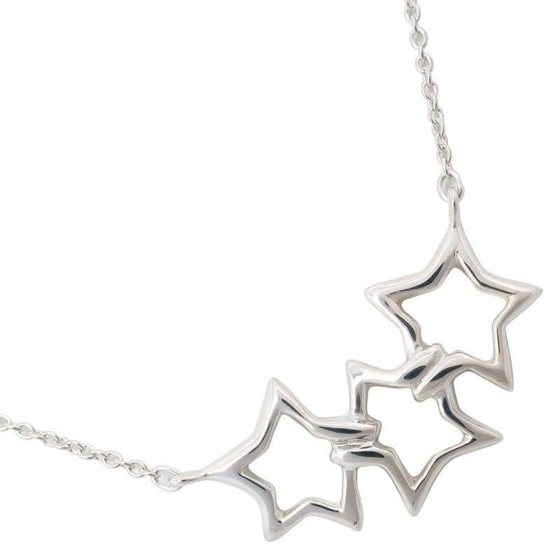 [日本直送] Tiffany & Co. 三星项链 925银星星 约 2.5 克 女款 [二手] - 项链 - 银 银色