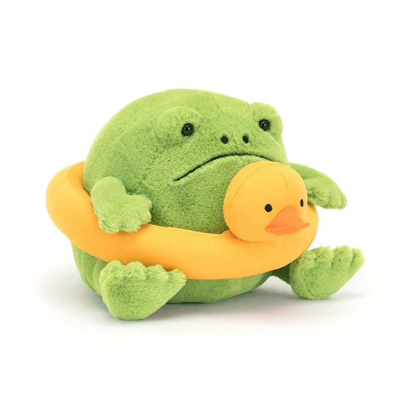 Ricky Rain Frog Rubber Ring 游泳圈哭哭蛙 15x17x18cm - 玩偶/公仔 - 聚酯纤维 绿色