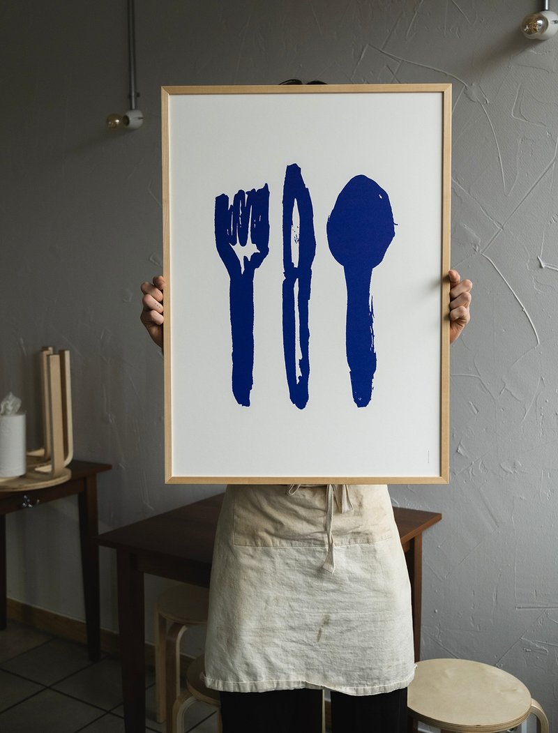 Hasselsson - 瑞典联名海报 ÄTA  POSTER (50X70cm) - 海报/装饰画/版画 - 纸 蓝色