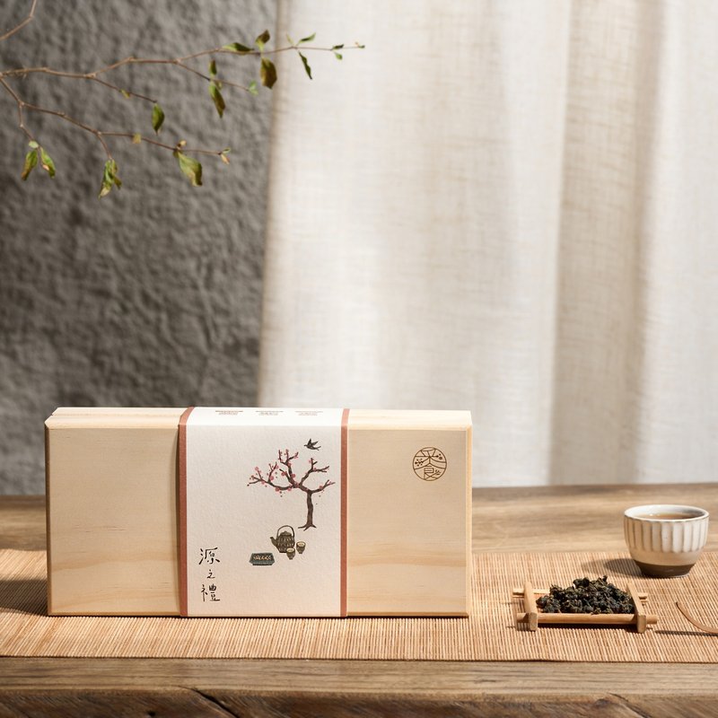 源之礼 | 典雅木质茶叶礼盒 (轻或中焙火高山乌龙/高山红茶) - 茶 - 纸 多色