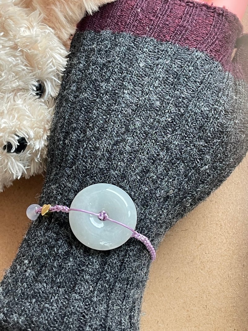 定制商品 平安扣翡翠手环缅甸玉 无优化 天然A货翡翠随心所欲款 - 手链/手环 - 玉石 