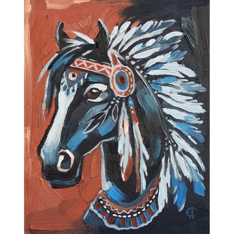 马画本土原创艺术动物艺术品民族墙艺术农场装饰 - 海报/装饰画/版画 - 其他材质 黑色