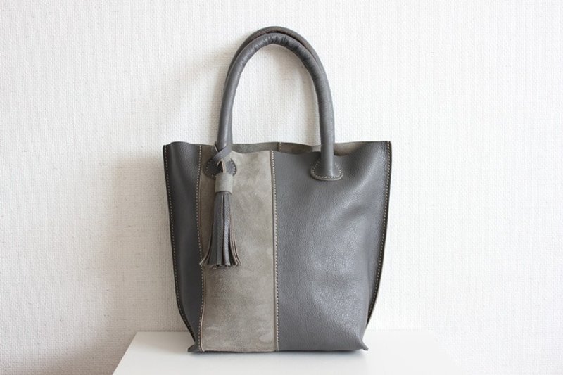 Of goat leather tote bag / gray - 其他 - 真皮 灰色