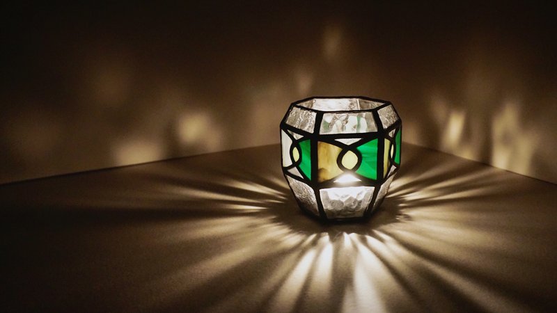 光盒/玻璃烛台/器皿/摆饰/镶嵌玻璃/古典绿 - 蜡烛/烛台 - 玻璃 绿色