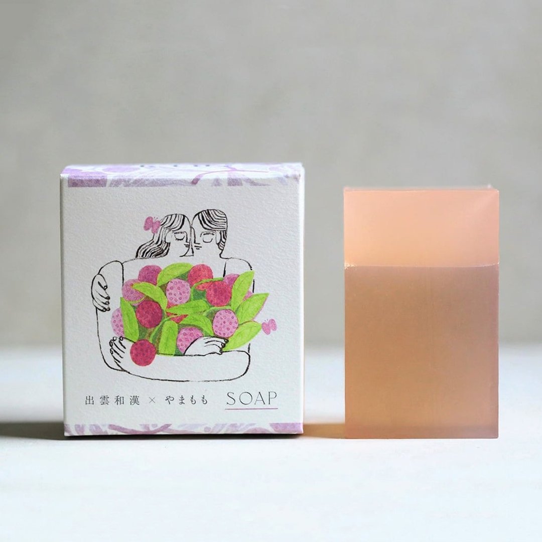 【kiu 祈雨】出云和汉 杨梅 洁颜皂  －缘－  (2入) - 肥皂/手工皂 - 精油 粉红色