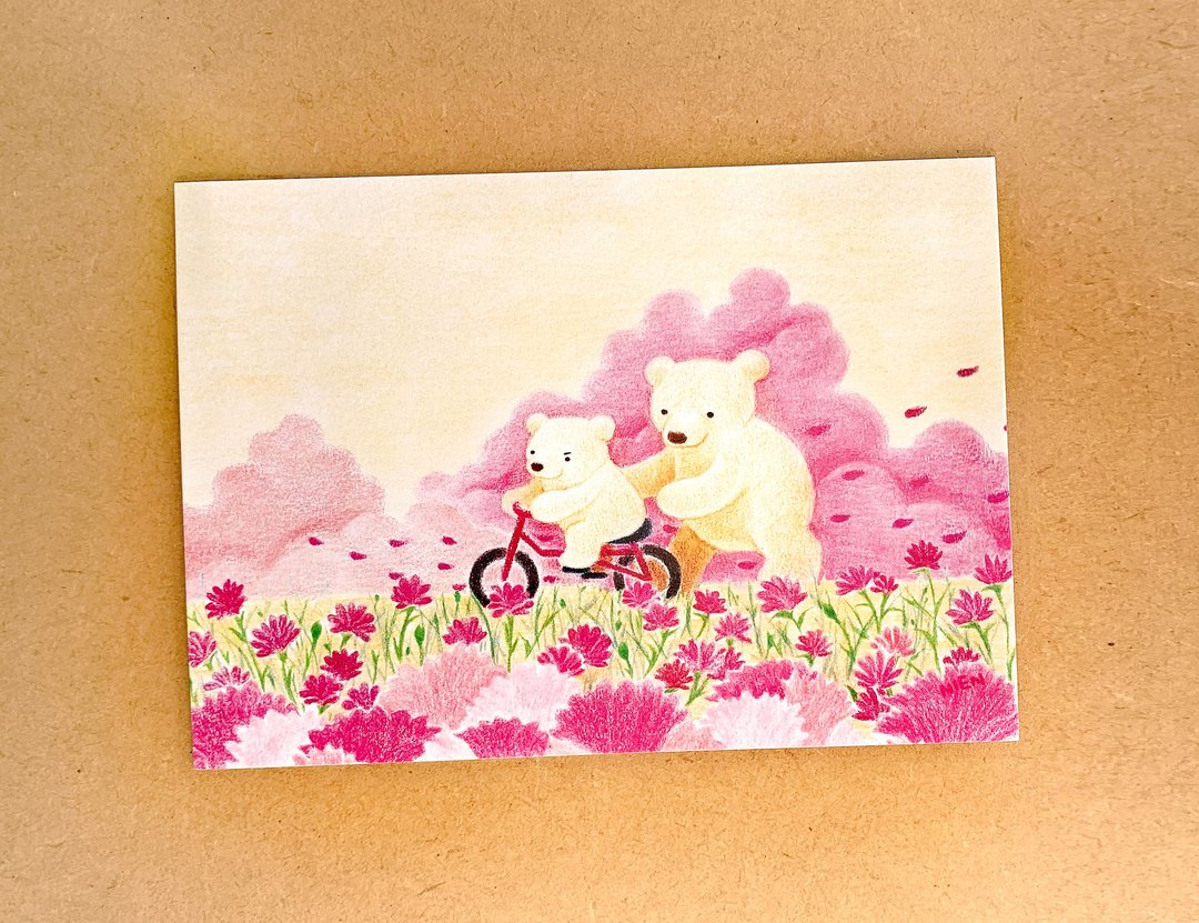 Thank you 感谢卡/明信片 - 卡片/明信片 - 纸 粉红色