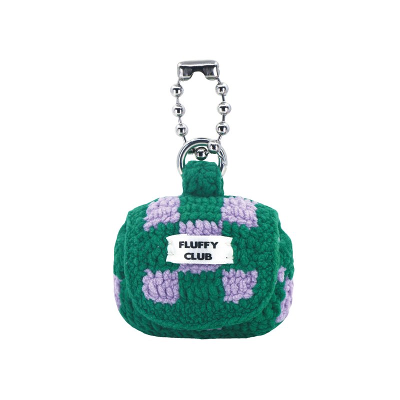 “将死！”棋盘格 AirPods 3 & Pro 保护壳 (绿紫色_巨型球链) - 耳机收纳 - 绣线 绿色