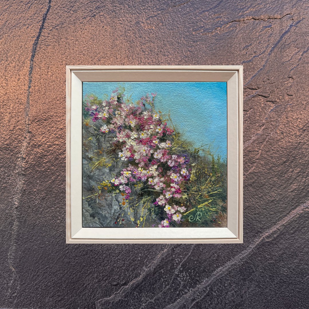 花卉原创绘画花卉油画 - 海报/装饰画/版画 - 其他材质 粉红色