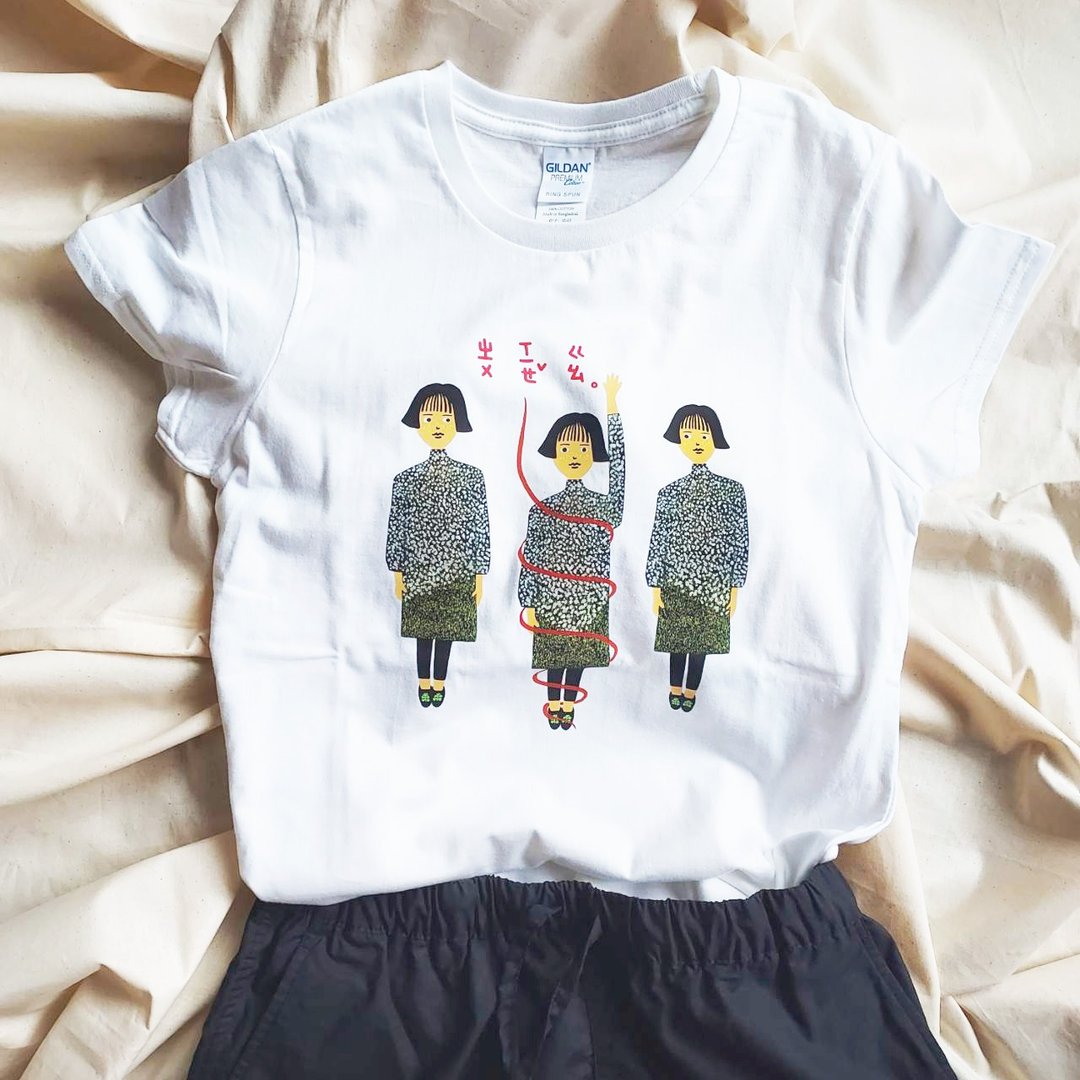 *T shirt*时尚猪血糕-只有你懂 - 女装 T 恤 - 棉 黑色