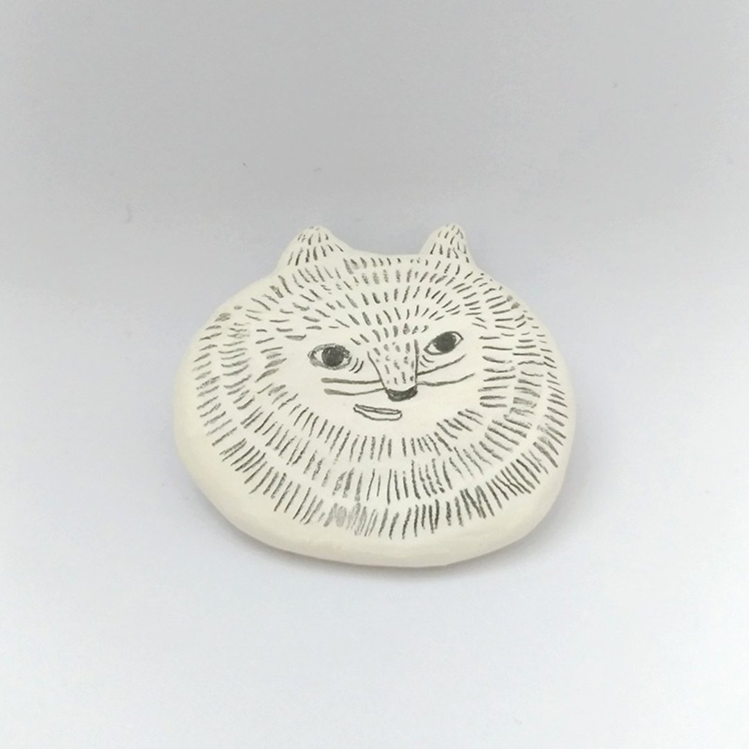 猫猫们之六：黏土　别针　胸针　饰品　装饰 - 胸针 - 粘土 