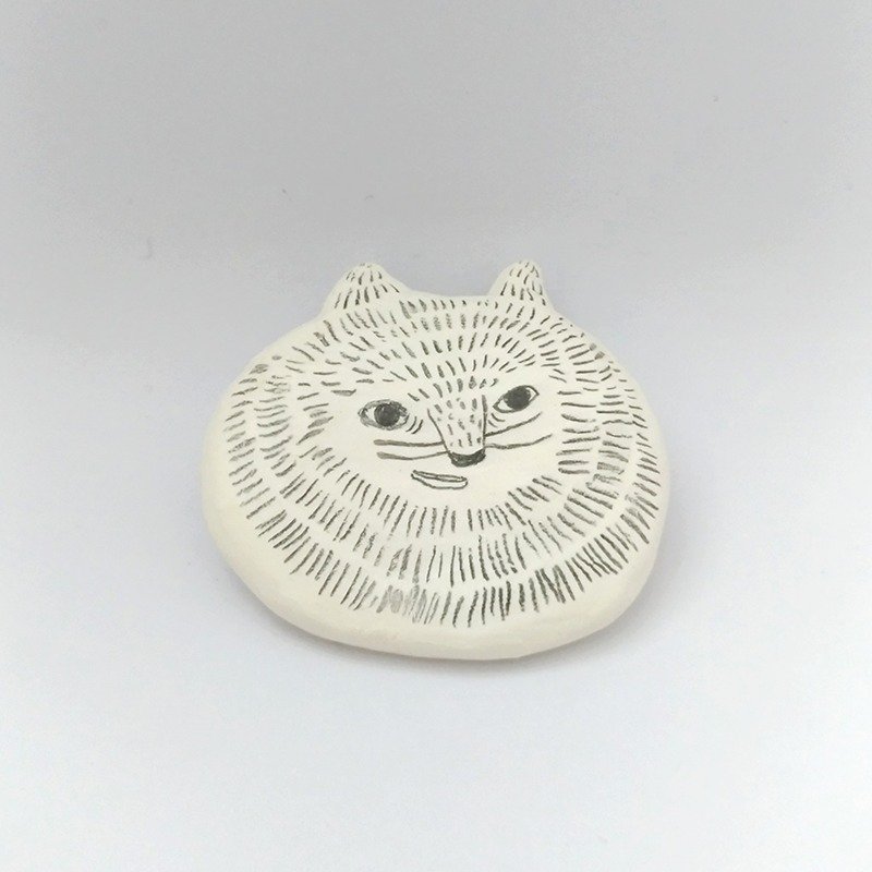 猫猫们之六：黏土　别针　胸针　饰品　装饰 - 胸针 - 粘土 