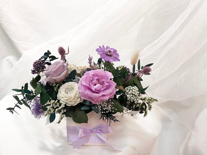 限量紫色桔梗 开幕花礼 浪漫紫 入厝花礼 含礼盒 桌花 生日礼物 - 干燥花/捧花 - 植物．花 紫色