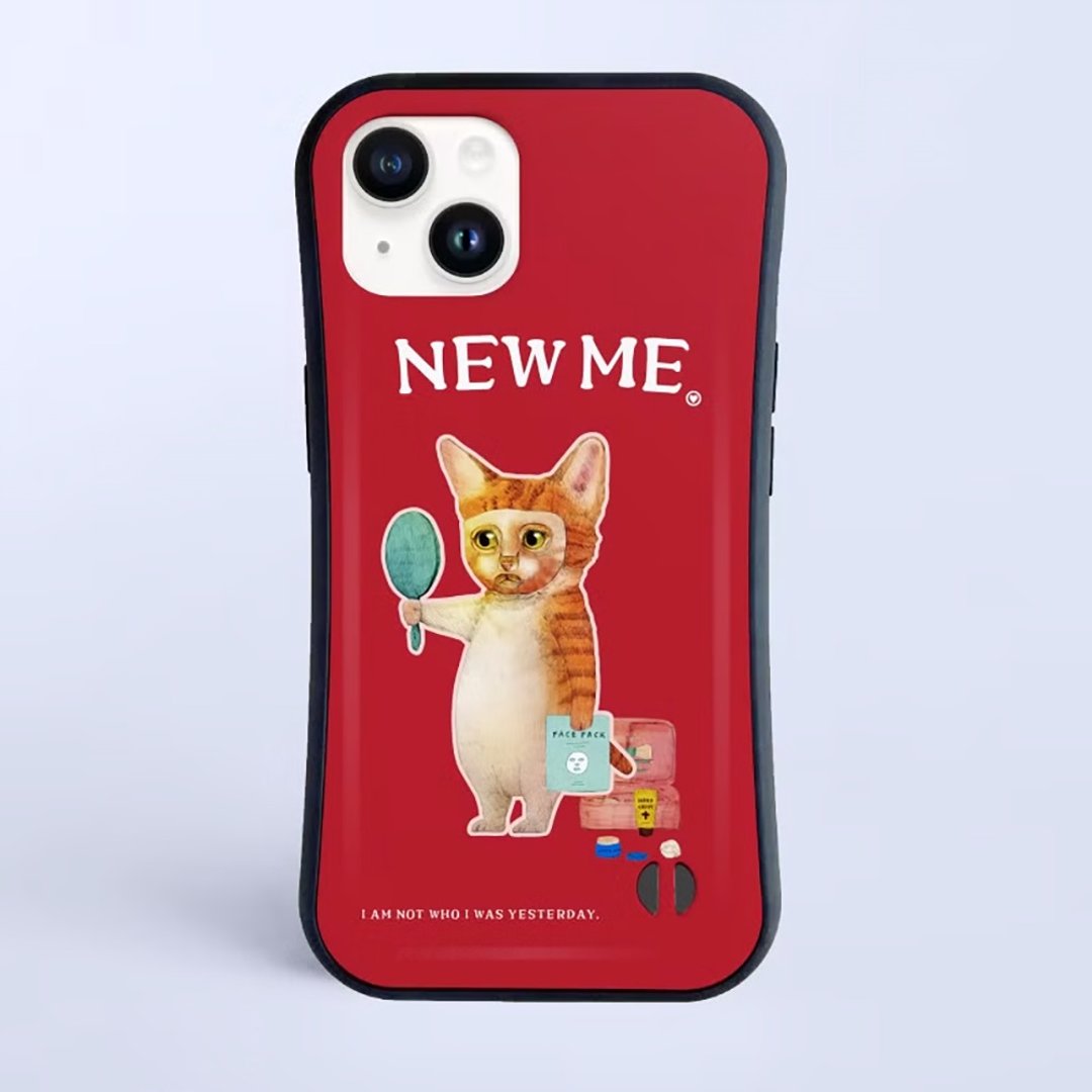 NEW ME 每周两次的惊喜。/ 防撞握把 iPhone 手机壳 - 手机壳/手机套 - 塑料 橘色