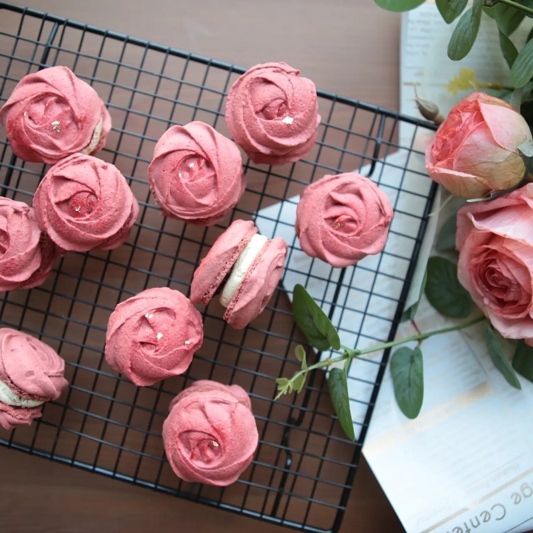 玫瑰花造型马卡龙 - Rosette Macaron - 蛋糕/甜点 - 其他材质 