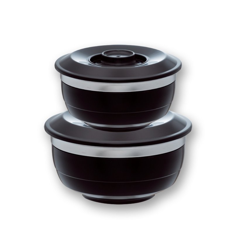 台箸 创意环保两用碗(M)+(L) 沉黑 - 碗 - 塑料 黑色