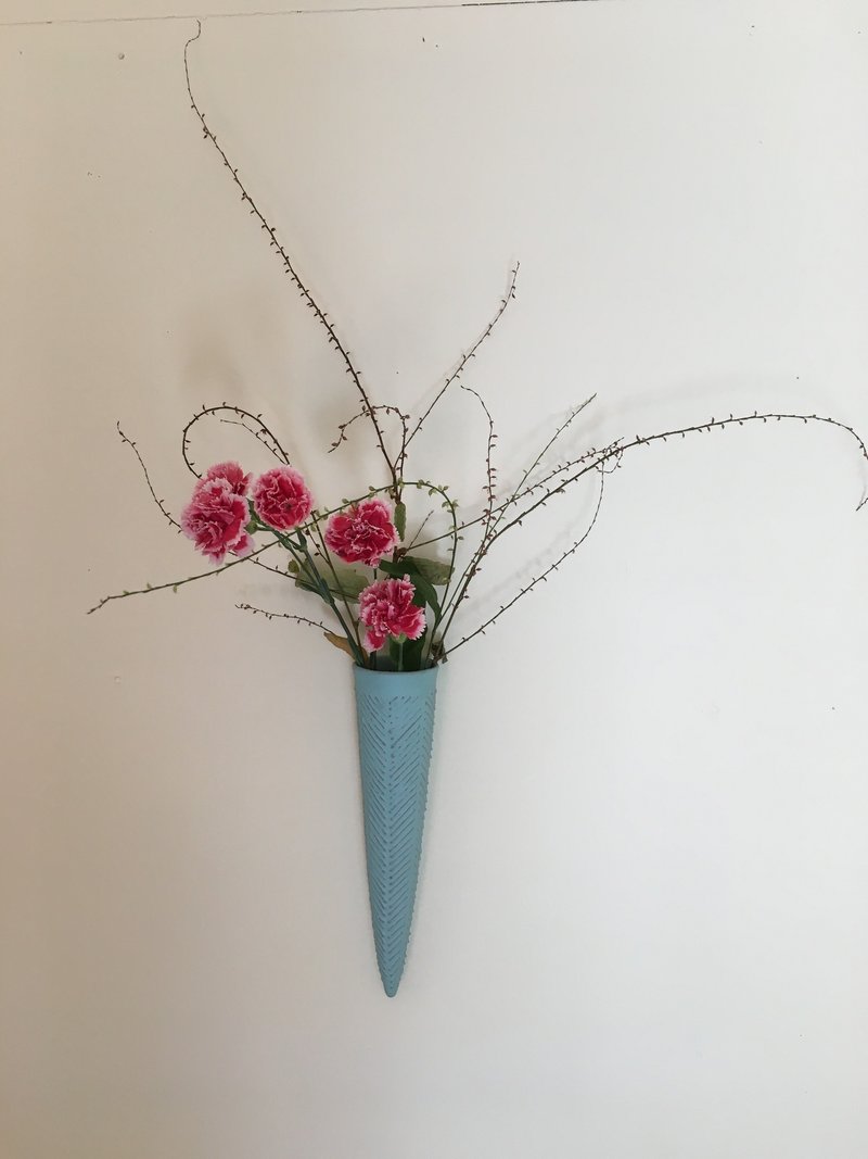 青釉掛け花入れ - 植栽/盆栽 - 陶 蓝色