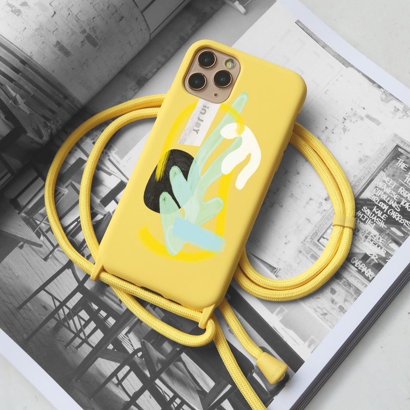 iPhone 13/13pro/12/11/SE3 你好斯里兰卡背绳背带手机壳 - 手机壳/手机套 - 塑料 黄色