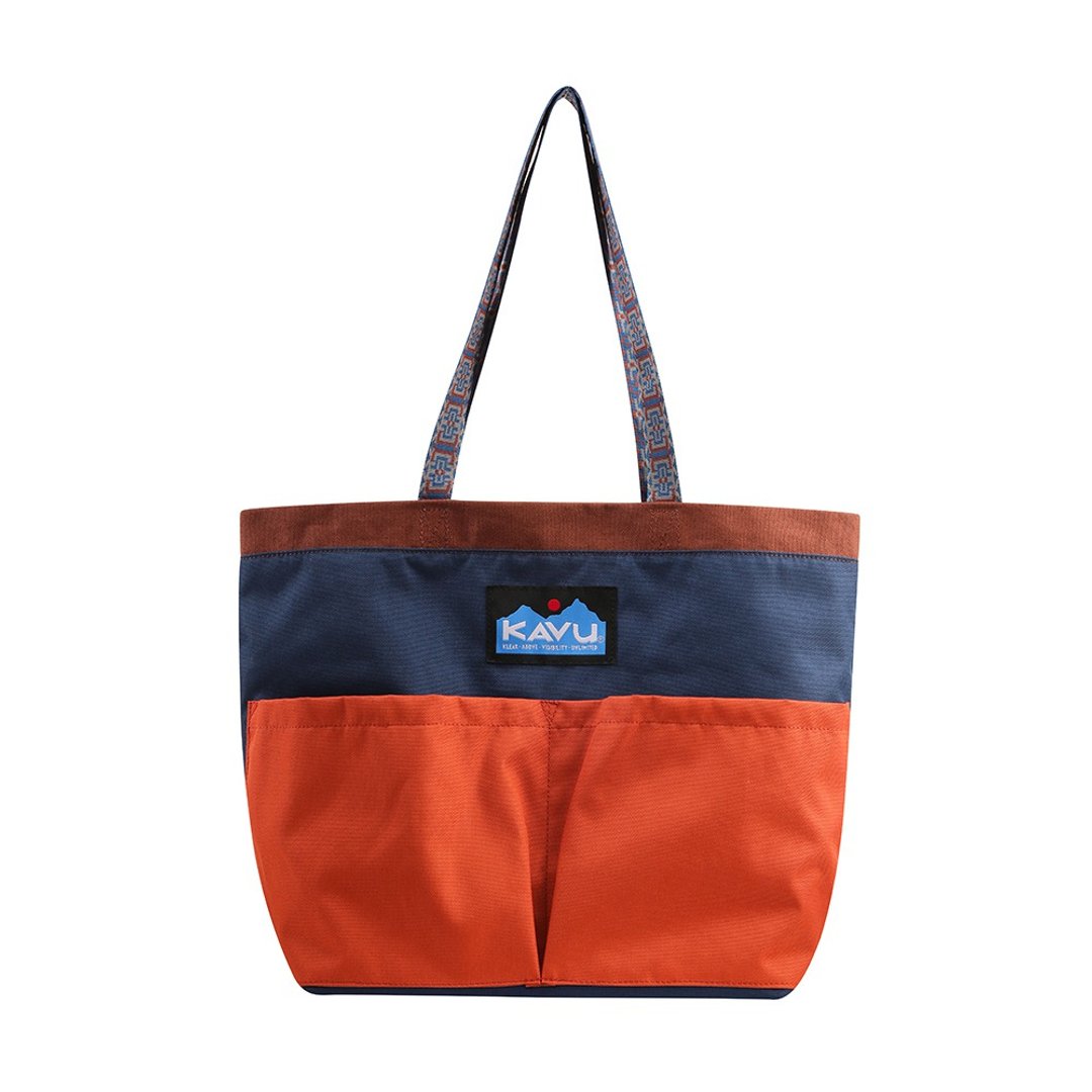 【西雅图 KAVU】Twin Falls Tote 撞色手提袋 深幽小径 #9339 - 手提包/手提袋 - 其他材质 橘色